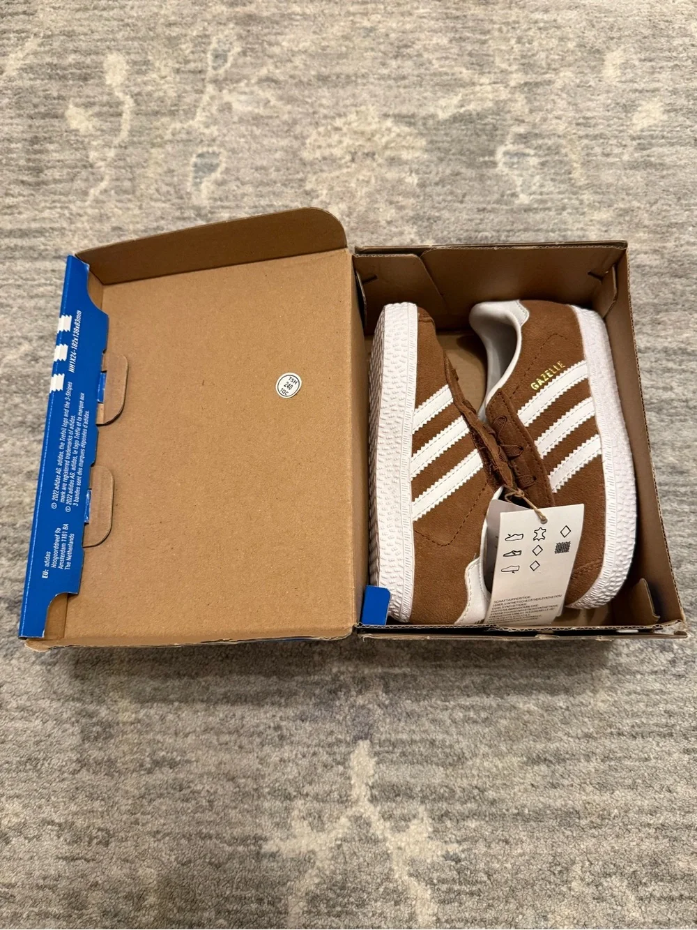 Adidas Gazelle Toddler Brown Suede Sneakers